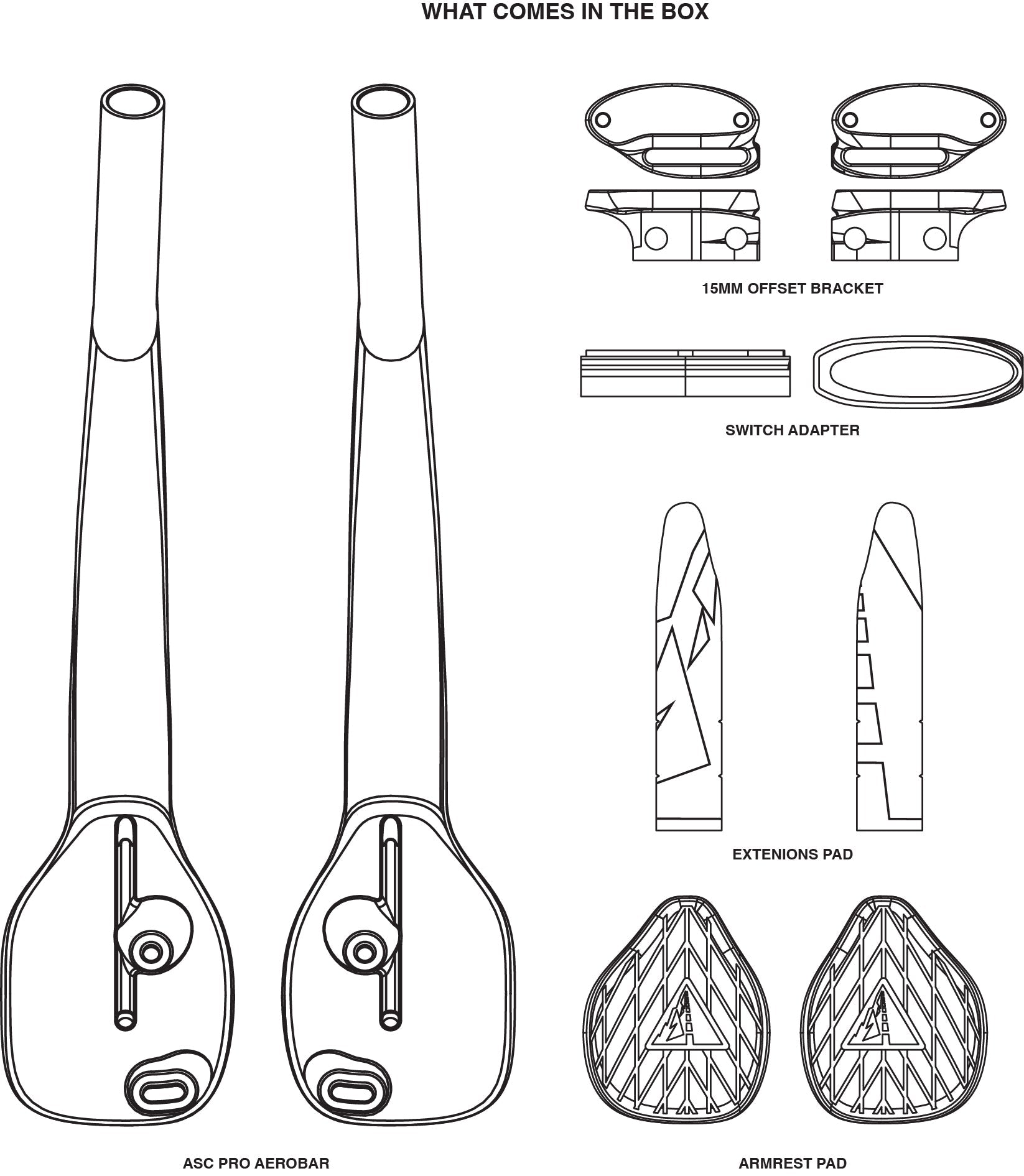 Profile Design ASC Pro Aerobar Extensions Carbon Parts View